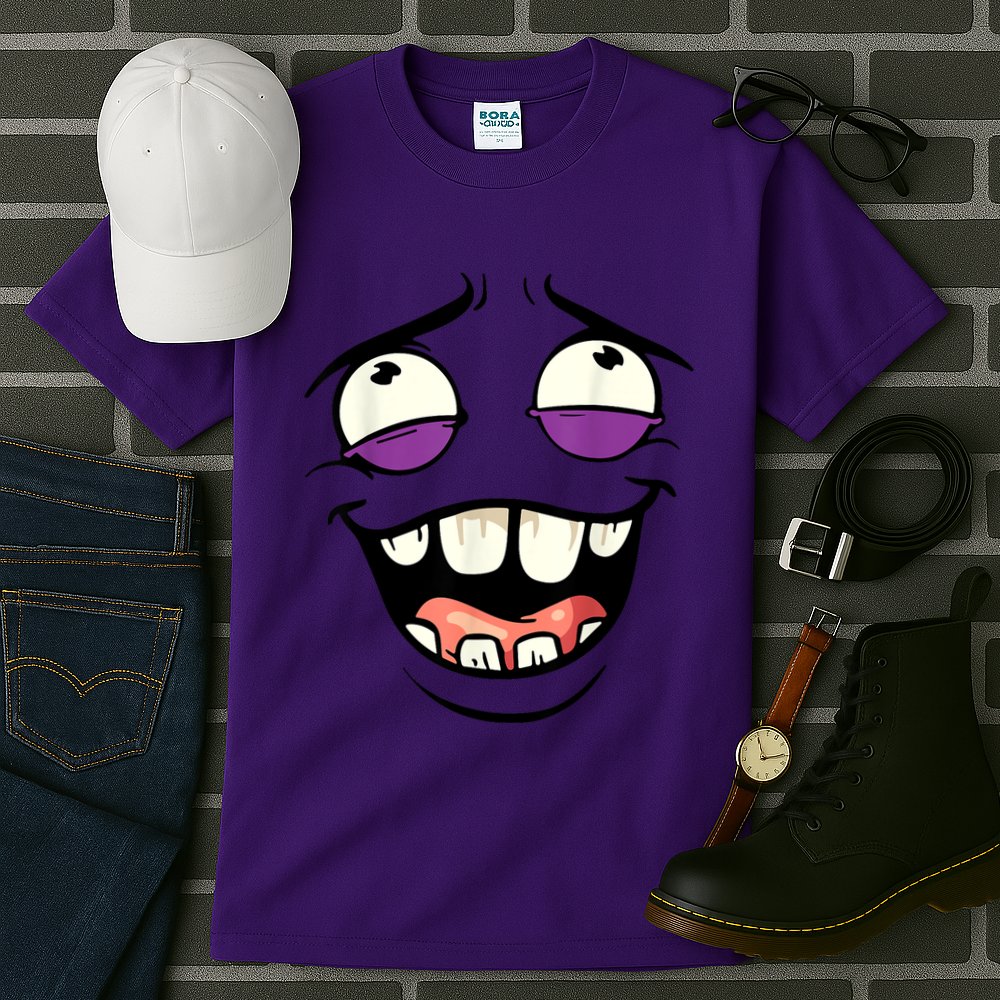 Funny Face Cartoon Laughing Face Expression Humor Tall T-Shirt