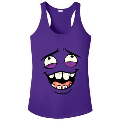 Funny Face Cartoon Laughing Face Expression Humor Ladies PosiCharge Competitor Racerback Tank