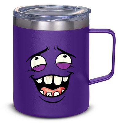 Funny Face Cartoon Laughing Face Expression Humor 12oz Stainless Steel Coffee Mug