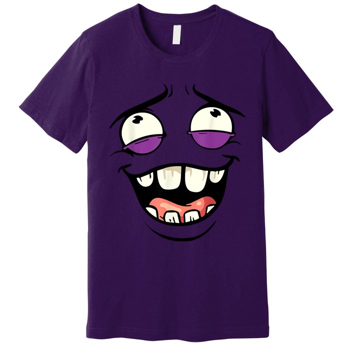 Funny Face Cartoon Laughing Face Expression Humor Premium T-Shirt