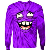 Funny Face Cartoon Laughing Face Expression Humor Tie-Dye Long Sleeve Shirt