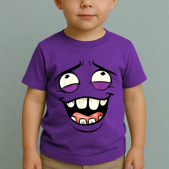 Funny Face Cartoon Laughing Face Expression Humor Toddler T-Shirt