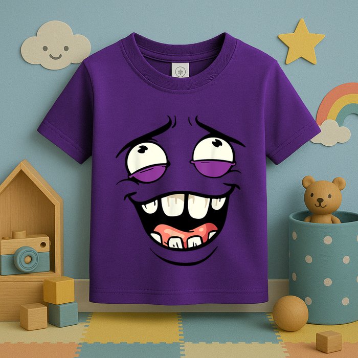 Funny Face Cartoon Laughing Face Expression Humor Toddler T-Shirt