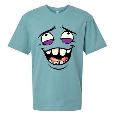 Funny Face Cartoon Laughing Face Expression Humor Sueded Cloud Jersey T-Shirt