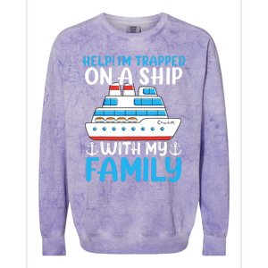 Funny Family Cruise Gifts Matching Vacation Group Cruising Colorblast Crewneck Sweatshirt