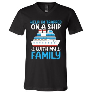 Funny Family Cruise Gifts Matching Vacation Group Cruising V-Neck T-Shirt