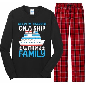 Funny Family Cruise Gifts Matching Vacation Group Cruising Long Sleeve Pajama Set