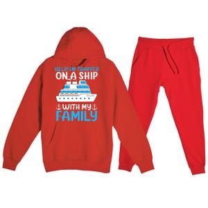 Funny Family Cruise Gifts Matching Vacation Group Cruising Premium Hooded Sweatsuit Set