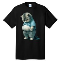 Funny Fat Cat Art Design Fat Kitten Cat Lover Tall T-Shirt