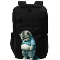 Funny Fat Cat Art Design Fat Kitten Cat Lover Impact Tech Backpack