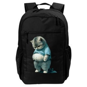 Funny Fat Cat Art Design Fat Kitten Cat Lover Daily Commute Backpack