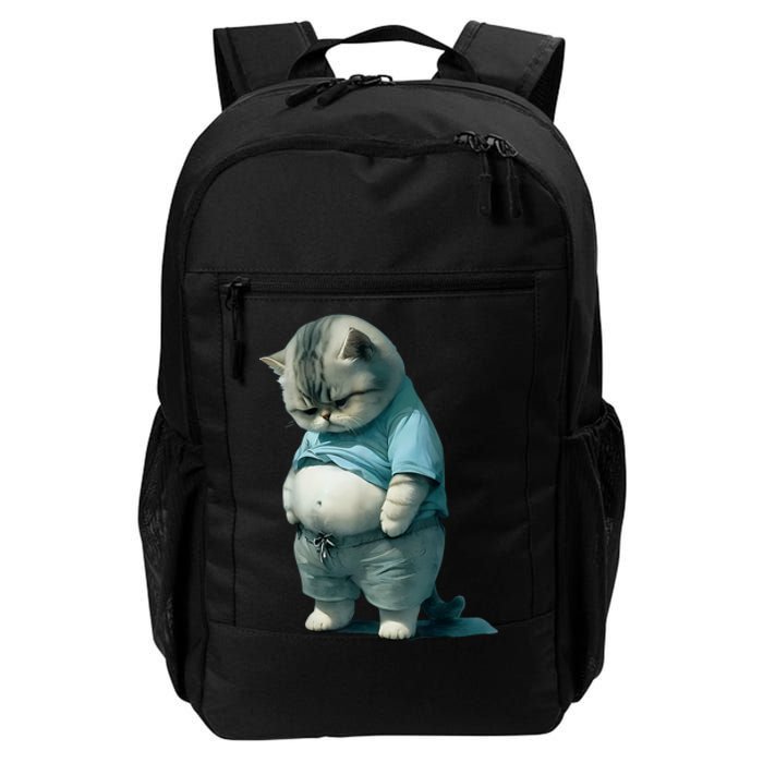 Funny Fat Cat Art Design Fat Kitten Cat Lover Daily Commute Backpack