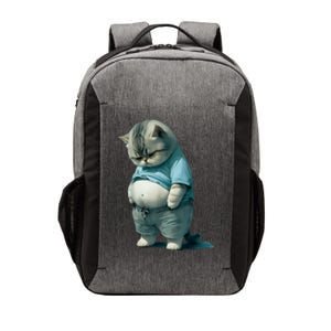 Funny Fat Cat Art Design Fat Kitten Cat Lover Vector Backpack