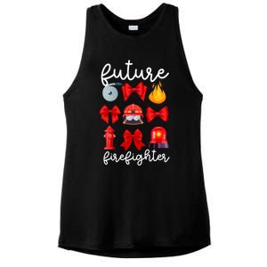 Future Firefighter Coquette Future Fire Funny Gift Ladies PosiCharge Tri-Blend Wicking Tank