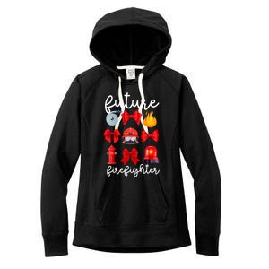 Future Firefighter Coquette Future Fire Funny Gift Women's Fleece Hoodie