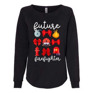 Future Firefighter Coquette Future Fire Funny Gift Womens California Wash Sweatshirt