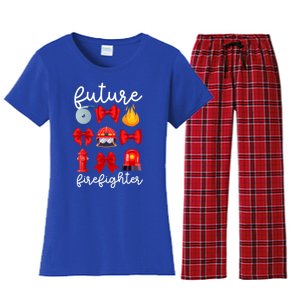 Future Firefighter Coquette Future Fire Funny Gift Women's Flannel Pajama Set