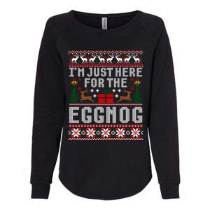 Funny Favorite Christmas Food Im Just Here For The Eggnog Gift Womens California Wash Sweatshirt