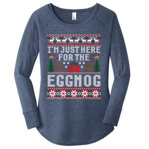 Funny Favorite Christmas Food Im Just Here For The Eggnog Gift Women's Perfect Tri Tunic Long Sleeve Shirt