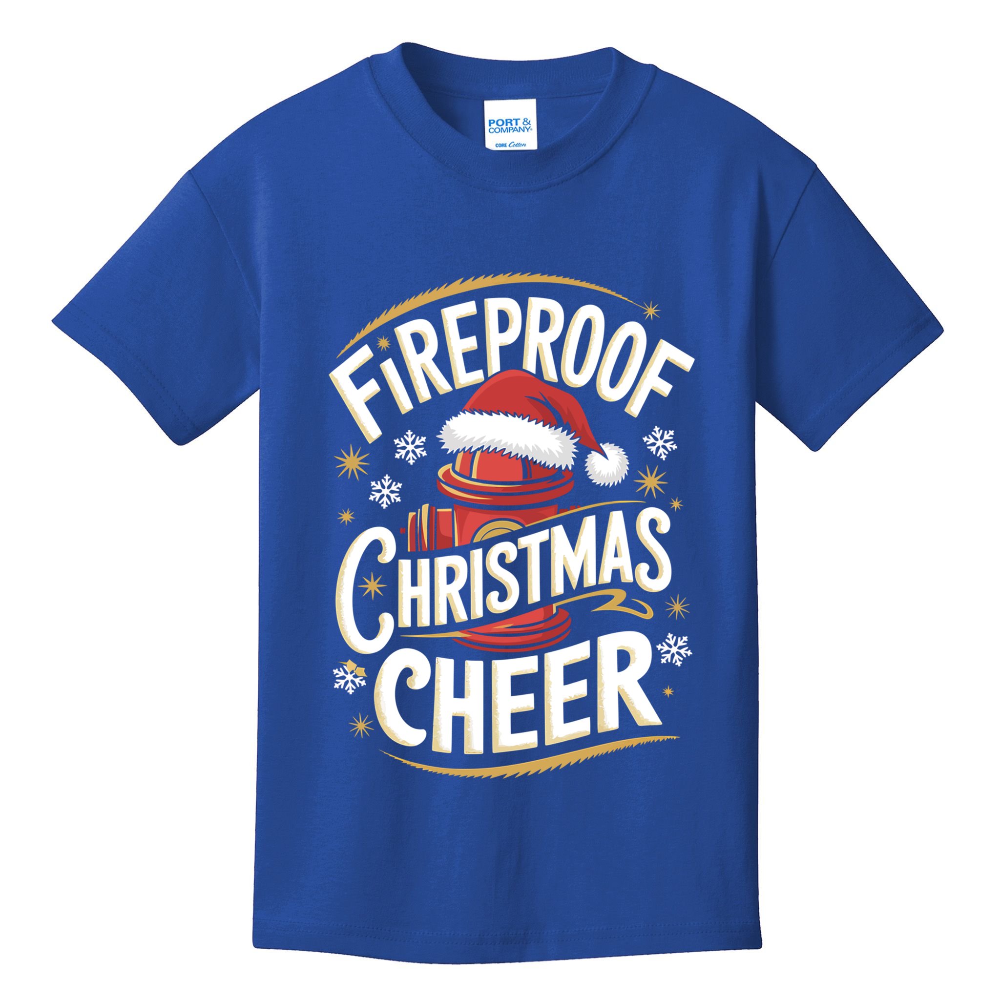 Firefighter Fireproof Christmas Cheer Cute Gift Kids T-Shirt
