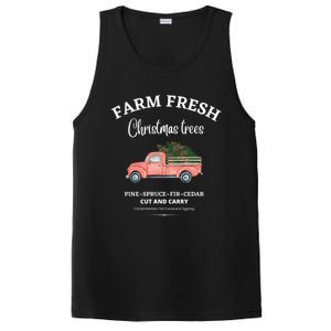 Farm Fresh Christmas Trees Old Red Truck Xmas Trees Sign Gift PosiCharge Competitor Tank