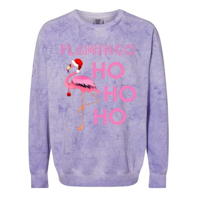 Festive Flamingo Christmas Winter Season Holiday Fun Colorblast Crewneck Sweatshirt