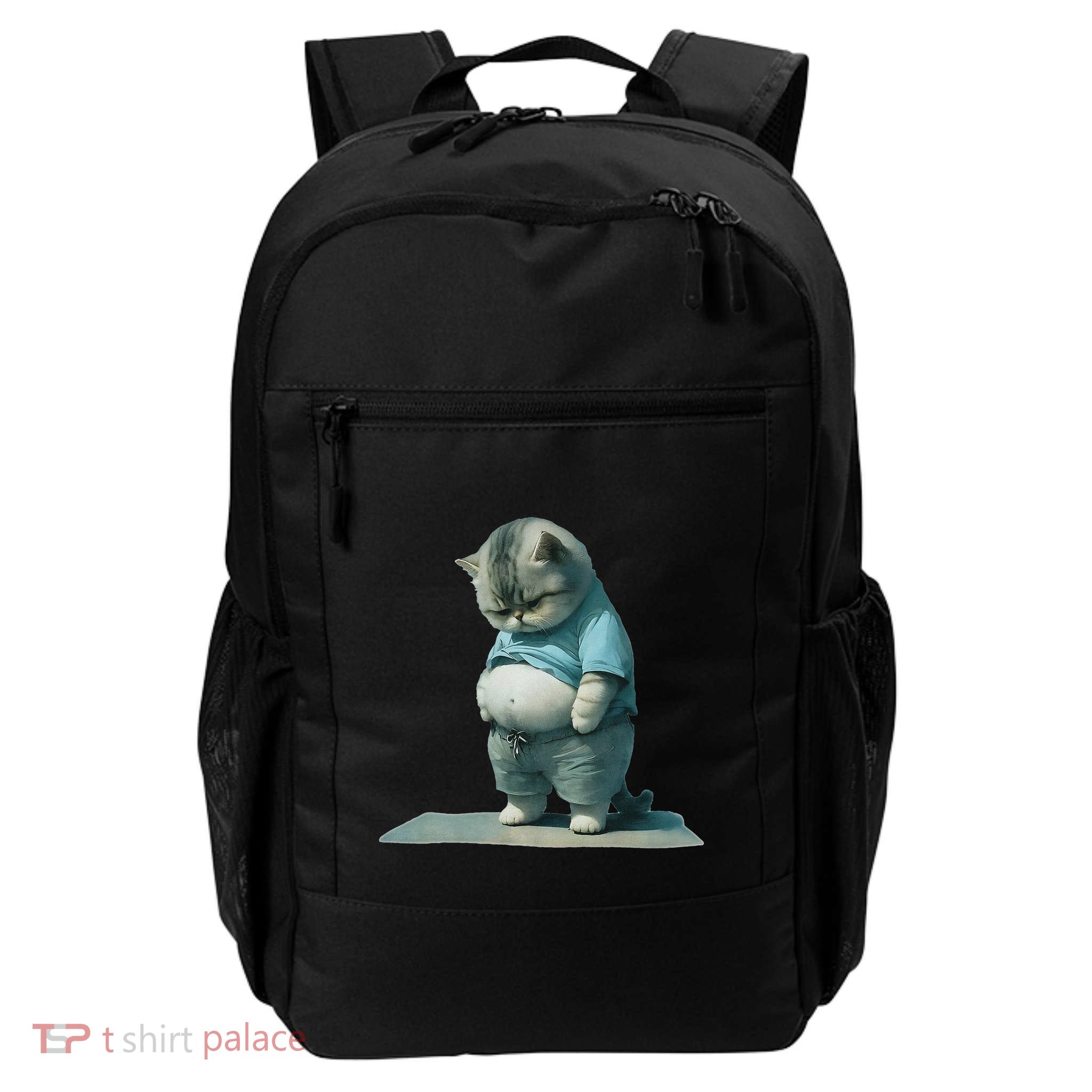 Funny Fat Cat Art Design Print Daily Commute Backpack