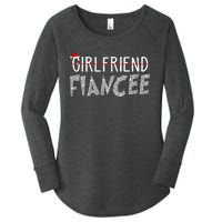 Fiancee Fiance Christmas Pajamas Engaged Couples Matching Women's Perfect Tri Tunic Long Sleeve Shirt