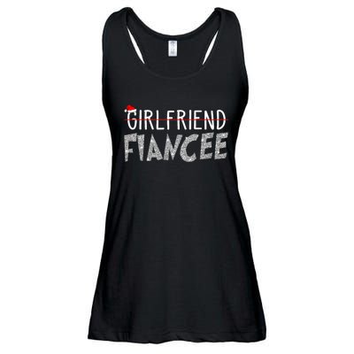 Fiancee Fiance Christmas Pajamas Engaged Couples Matching Ladies Essential Flowy Tank