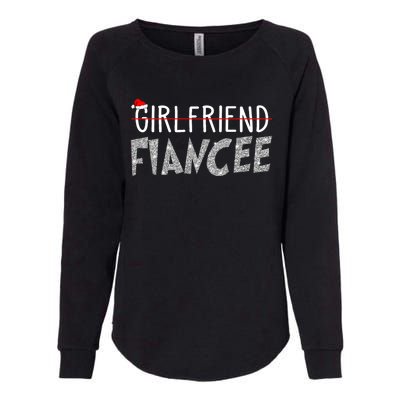 Fiancee Fiance Christmas Pajamas Engaged Couples Matching Womens California Wash Sweatshirt