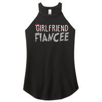 Fiancee Fiance Christmas Pajamas Engaged Couples Matching Women's Perfect Tri Rocker Tank