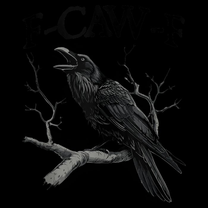 F-Caw-F - Funny Crow Black Crow, F-Caw-F Funny Black Bird 16oz Travel Tumbler