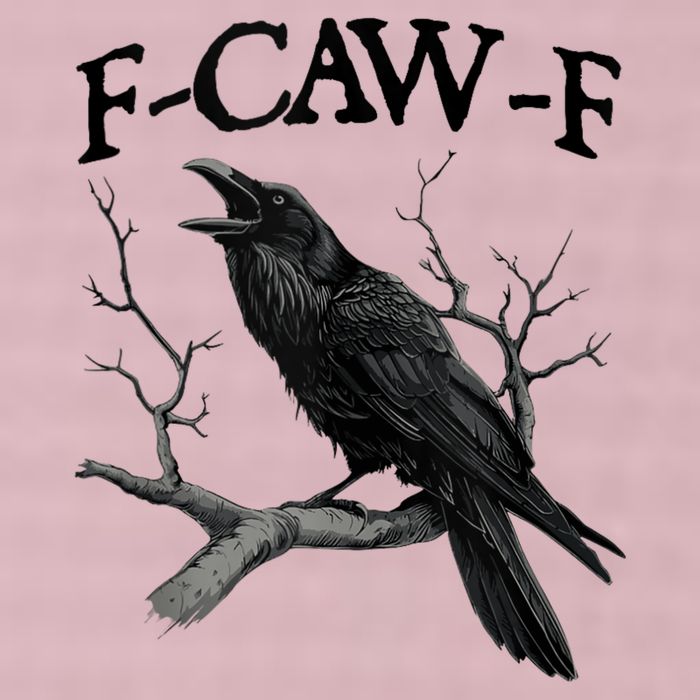 F-Caw-F - Funny Crow Black Crow, F-Caw-F Funny Black Bird 25L Jumbo Tote