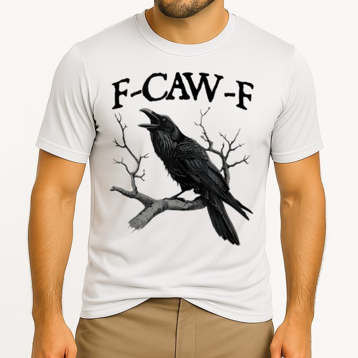 F-Caw-F - Funny Crow Black Crow, F-Caw-F Funny Black Bird Cooling Performance Crew T-Shirt