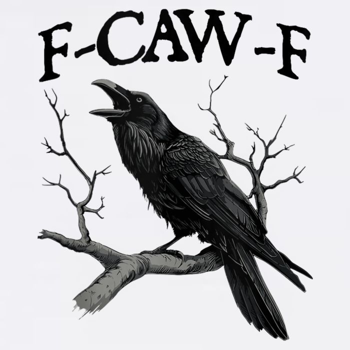F-Caw-F - Funny Crow Black Crow, F-Caw-F Funny Black Bird Cooling Performance Crew T-Shirt