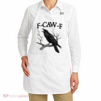F-Caw-F - Funny Crow Black Crow, F-Caw-F Funny Black Bird Apron