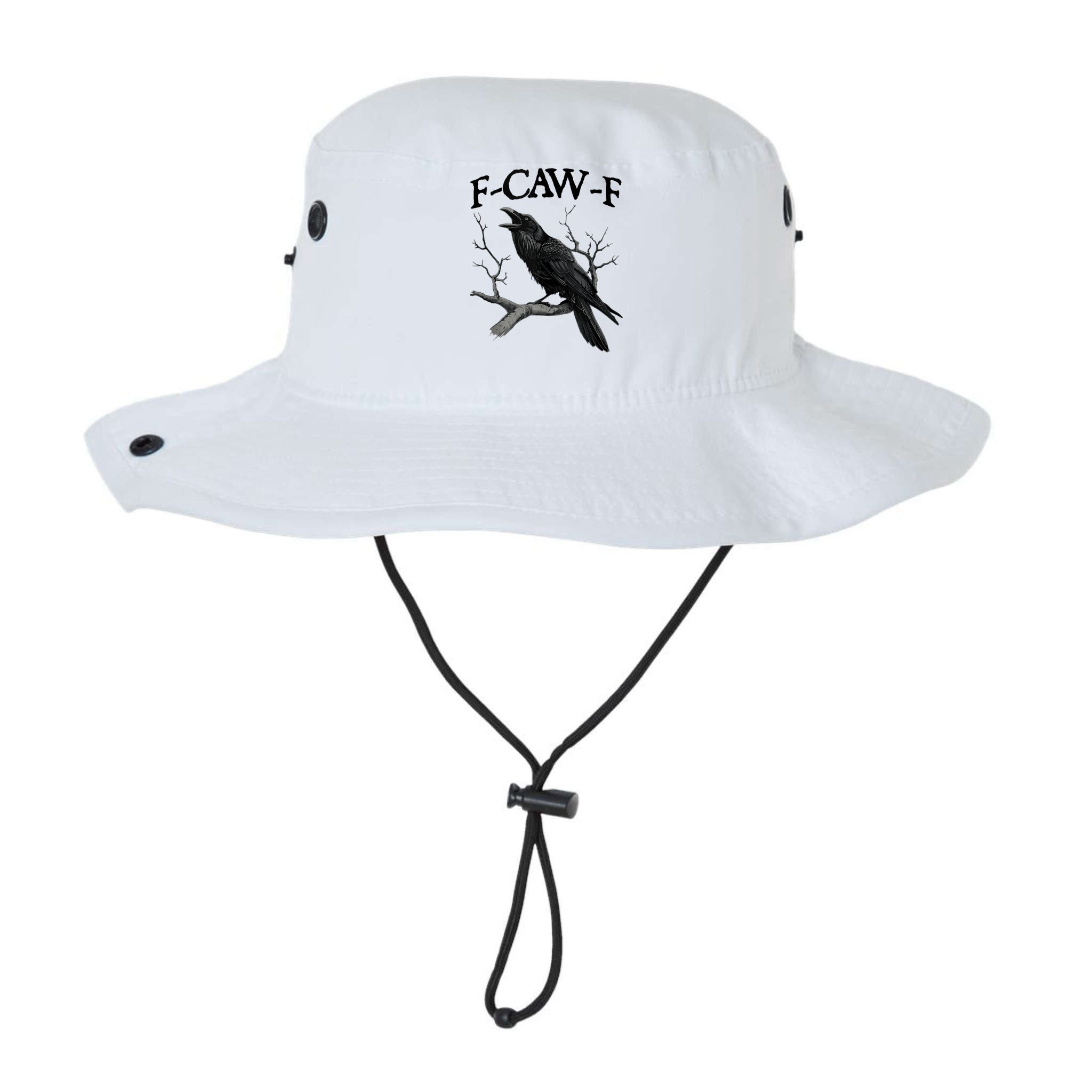 F-Caw-F - Funny Crow Black Crow, F-Caw-F Funny Black Bird Bucket Hat