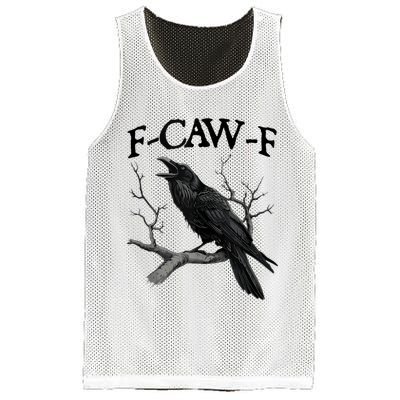 F-Caw-F - Funny Crow Black Crow, F-Caw-F Funny Black Bird Mesh Reversible Basketball Jersey Tank