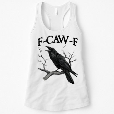 F-Caw-F - Funny Crow Black Crow, F-Caw-F Funny Black Bird Womens Tank Top