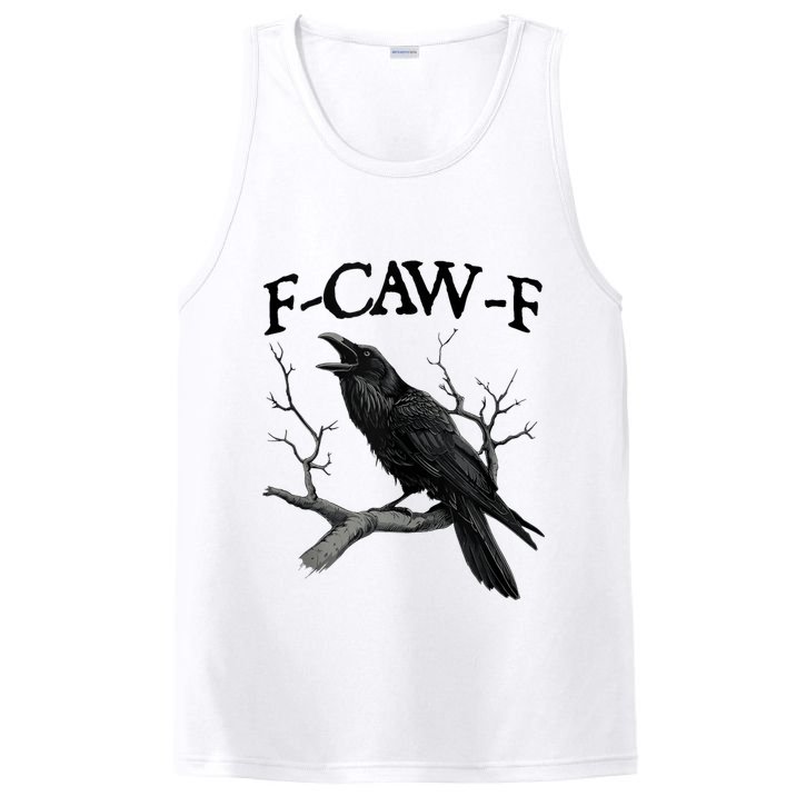 F-Caw-F - Funny Crow Black Crow, F-Caw-F Funny Black Bird PosiCharge Competitor Tank