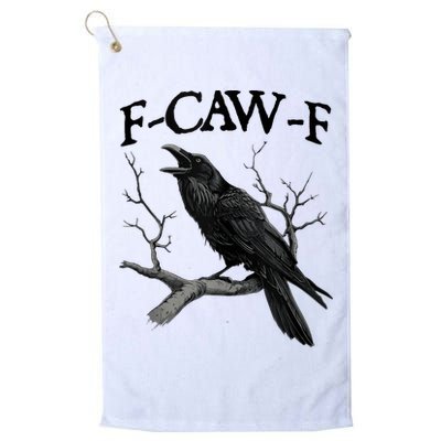 F-Caw-F - Funny Crow Black Crow, F-Caw-F Funny Black Bird Golf Towel