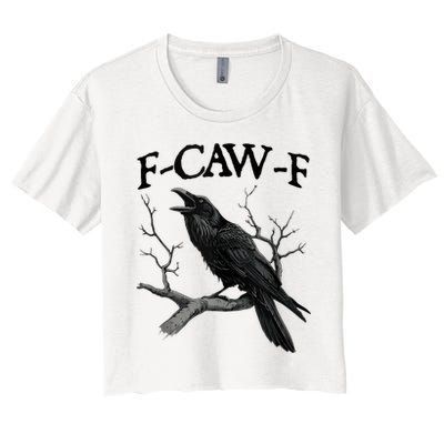 F-Caw-F - Funny Crow Black Crow, F-Caw-F Funny Black Bird Crop Top