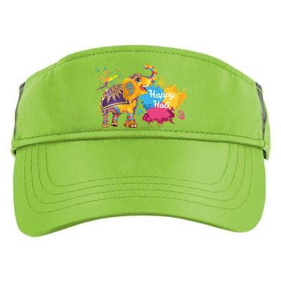 Funny Festival Colorful Elephant Color India Happy Holi Gift Adult Drive Performance Visor