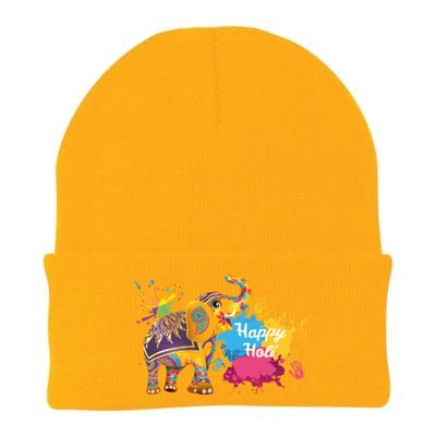 Funny Festival Colorful Elephant Color India Happy Holi Gift Knit Cap Winter Beanie