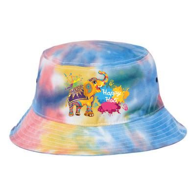 Funny Festival Colorful Elephant Color India Happy Holi Gift Tie Dye Newport Bucket Hat