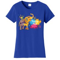 Funny Festival Colorful Elephant Color India Happy Holi Gift Women's T-Shirt