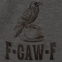 Funny F-CAW-F Crow Coffee Humor Graphic Gift Vector Backpack