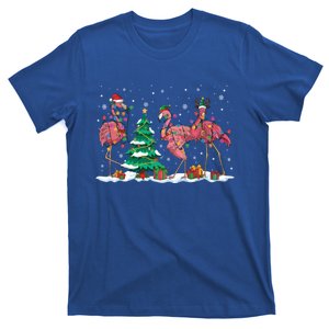 Funny Flamingo Christmas Lights Santa Xmas Flamingo Lovers Gift T-Shirt