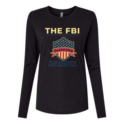 Funny FBI Censorship Conservative Gift Womens Cotton Relaxed Long Sleeve T-Shirt