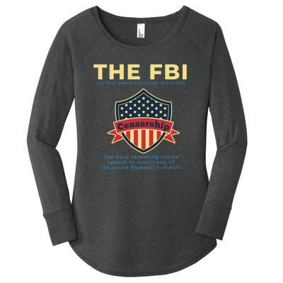 Funny FBI Censorship Conservative Gift Women's Perfect Tri Tunic Long Sleeve Shirt